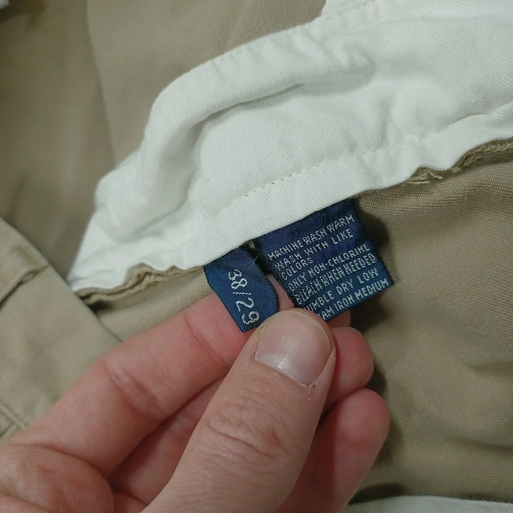 Polo Ralph Lauren Pants Mens 38x29 Brown Andrew Fit Cotton Preppy Chino‎ Pleated
